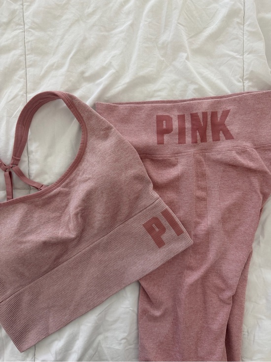 PINK Victoria's Secret Pants - PINK Victoria's Secret Seamless Activewear Set Dusty Rose M/L